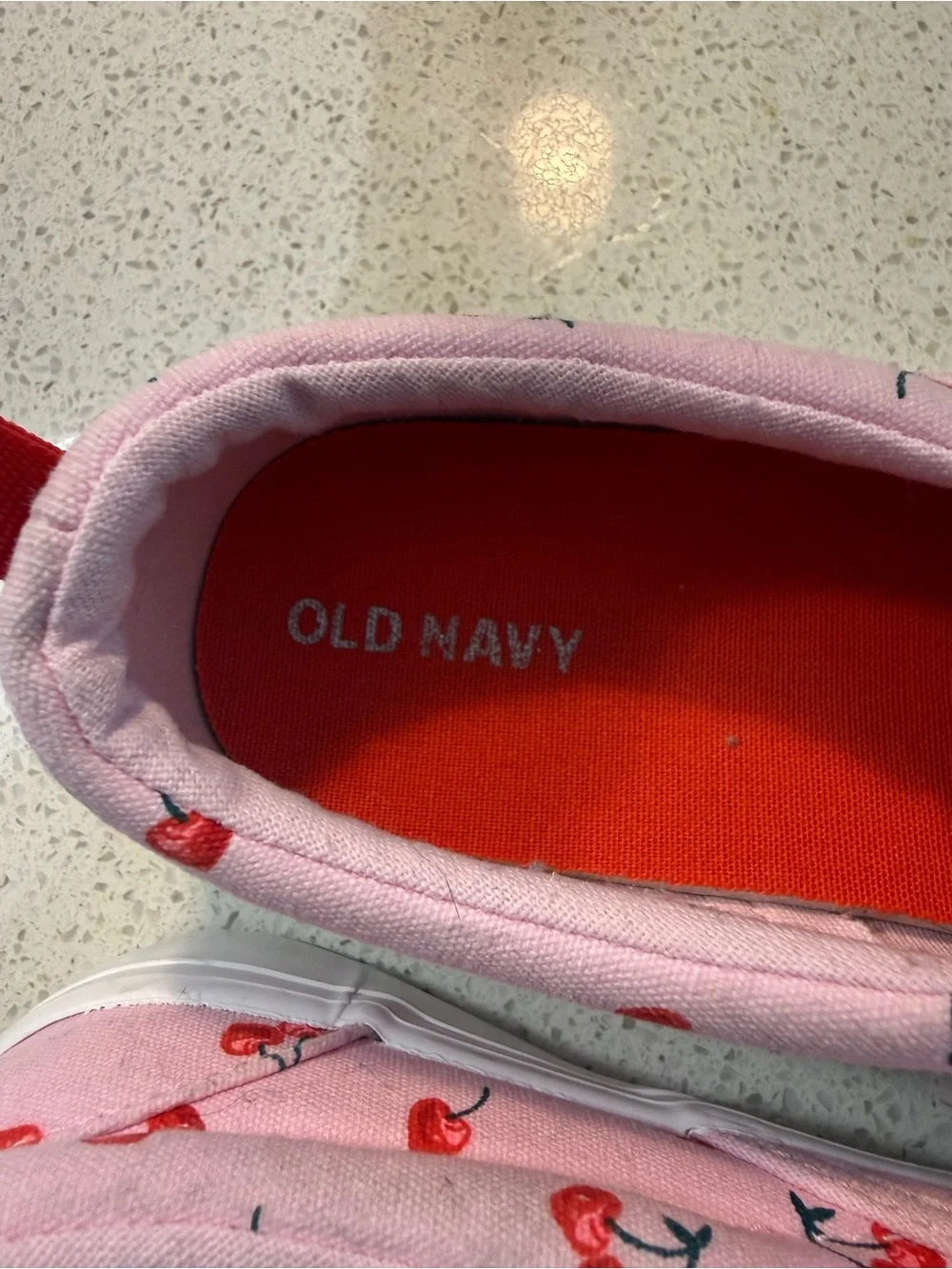 Old Navy Pink Cherry-Print Slip-On Sneakers